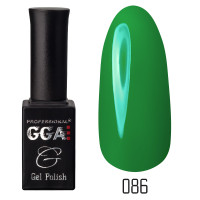 Гель-лак GGA Professional № 086, 10 мл (Зелений електрик)