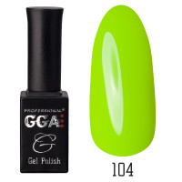 Гель-лак GGA Professional № 104, 10 мл (Люмінесцентний жовтий)