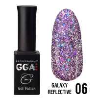 Світловідбиваючий гель лак "Гелексі" GGA Professional № 06, 10 мл (Рефлективний)